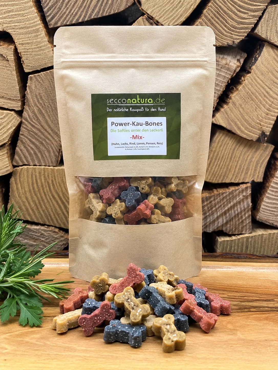 Power-Kau-Bones Mix Rind Pansen Huhn 150g